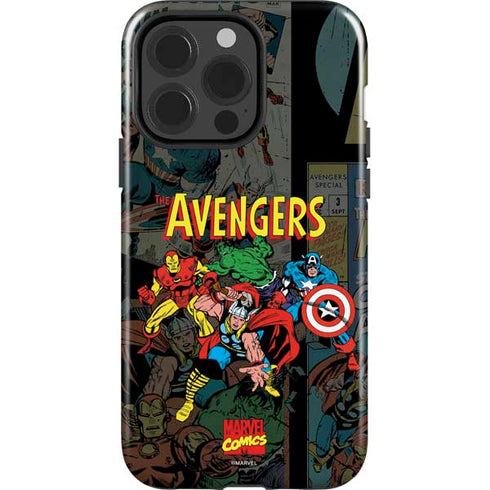 Marvel Classic Comics Avengers Assemble iPhone 15 Pro Impact Case
